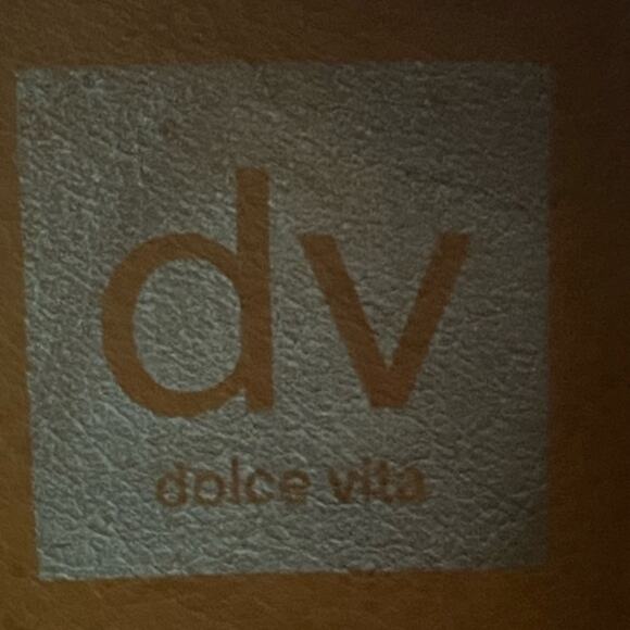 Dolce Vita Perforated Boots Women's Size 10 Tan Suede Booties Heeled Zippered DV - Picture 5 of 10